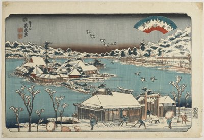 Evening Snow at Shinobugaoka, 1843-1847 by Keisai Eisen